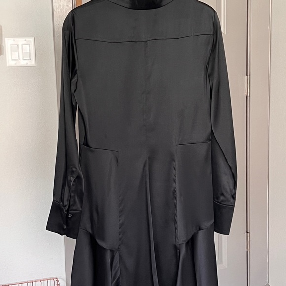 A.L.C. Black Notch Collar Shirtdress - Picture 2 of 6